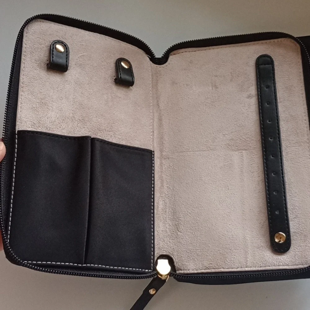 Kate Spade Black Clutch Jewelry Travel Case with Gold Accents - Picture 5 of 8